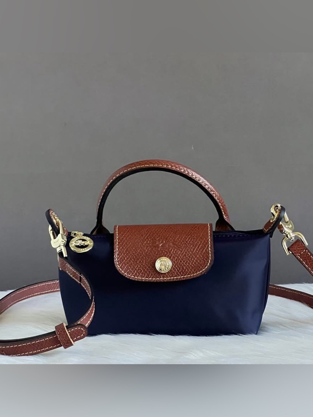 Longchamp XS Le Pliage Original Pouch with Strap